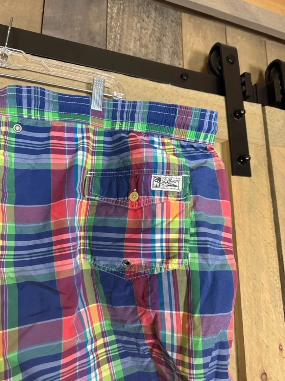 Vintage Polo Ralph Lauren multicolor plaid swim trunks Size 4XB / 4X
